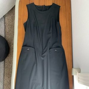 Prada, black dress, size 44. black perfect black dress 90 polyester 10 elastane